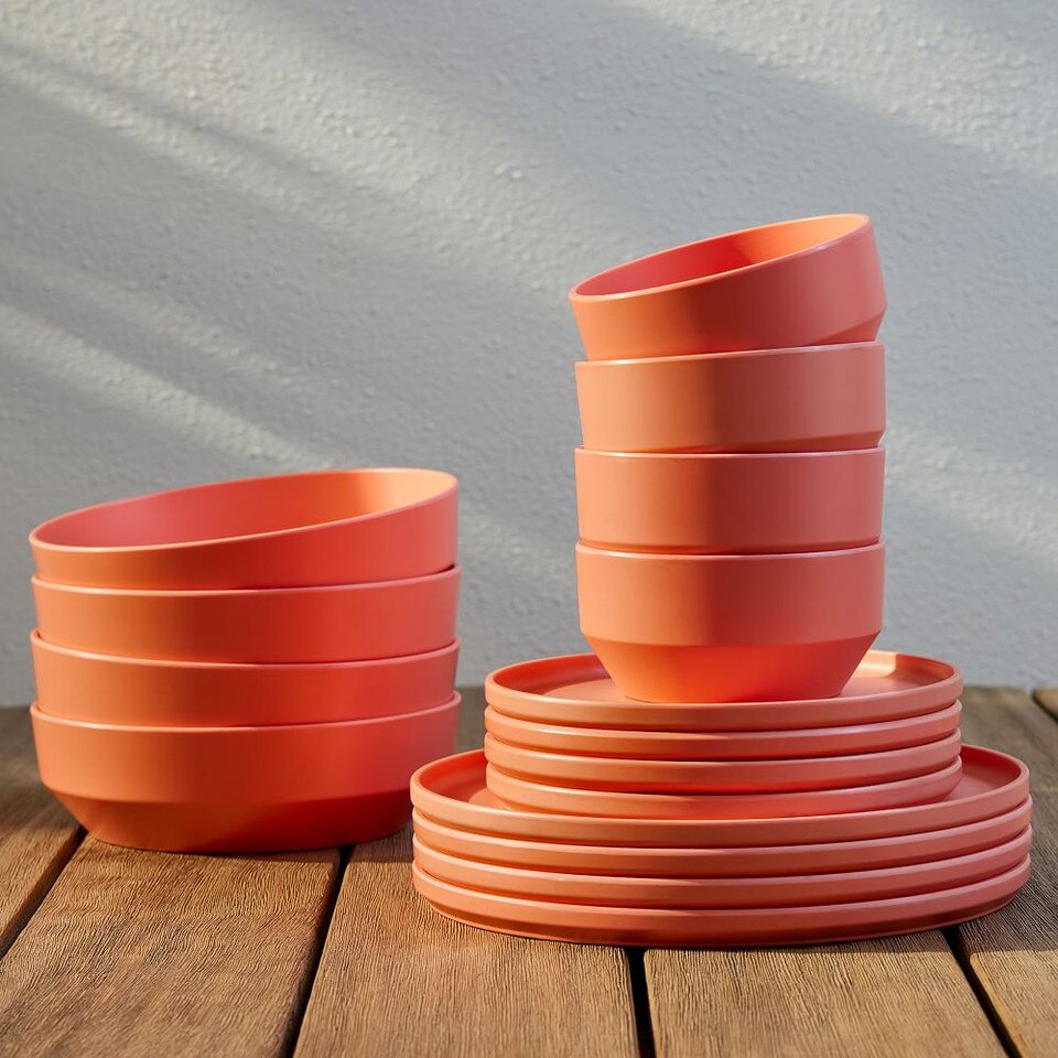 Modern Melamine Dinnerware (Set of 12) West Elm Australia